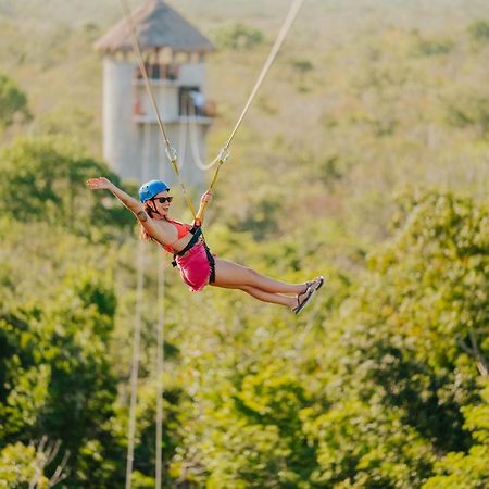 Hotel Casa Tortuga Tulum - Cenotes Park Inclusive Exterior photo Zip-lining at Xel-Há