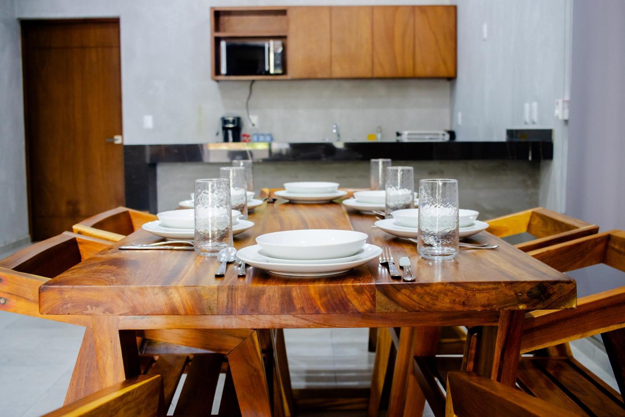 Hotel Casa Tortuga Tulum - Cenotes Park Inclusive Exterior photo A dining room table with place settings